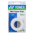 Yonex Overgrip Wet Super Grap 0.6mm (Komfort/gładki/lekko przylegający) biały 3 szt.